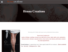 Tablet Screenshot of hennacreations.ca